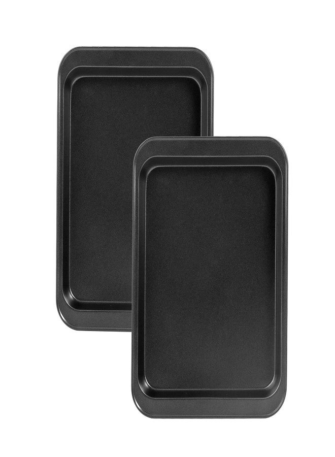 Walooza Baking Sheets Toaster Oven Pans, Cookie Sheets for Baking Tray Non Stick, Broiler Quarter Half Sheet Pan, Jelly Roll Pan Cake Pan Set for Cooking, Walooza Rimmed Cookie Sheets for Baking Nonstick - Image 2